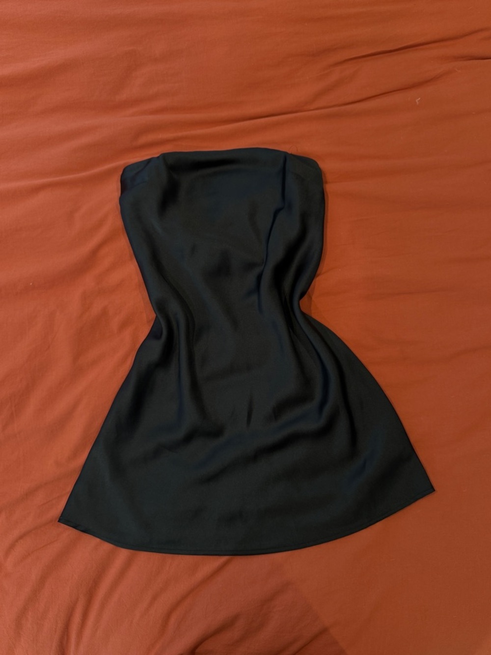 Strapless Black Mini Dress Open Back Size  Xs